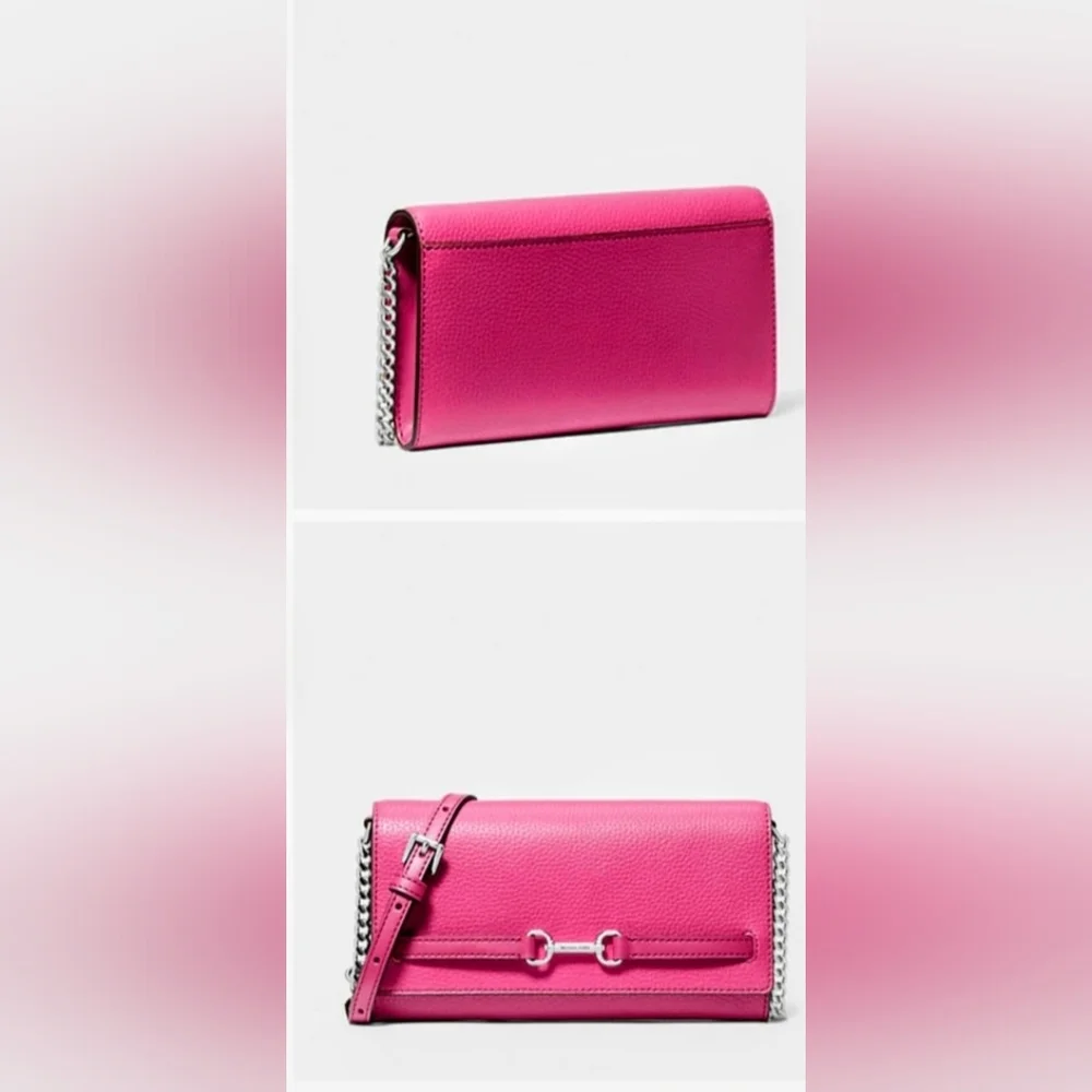 Michael Kors Pink Leather Chain Strap Bag - Picture 2 of 2